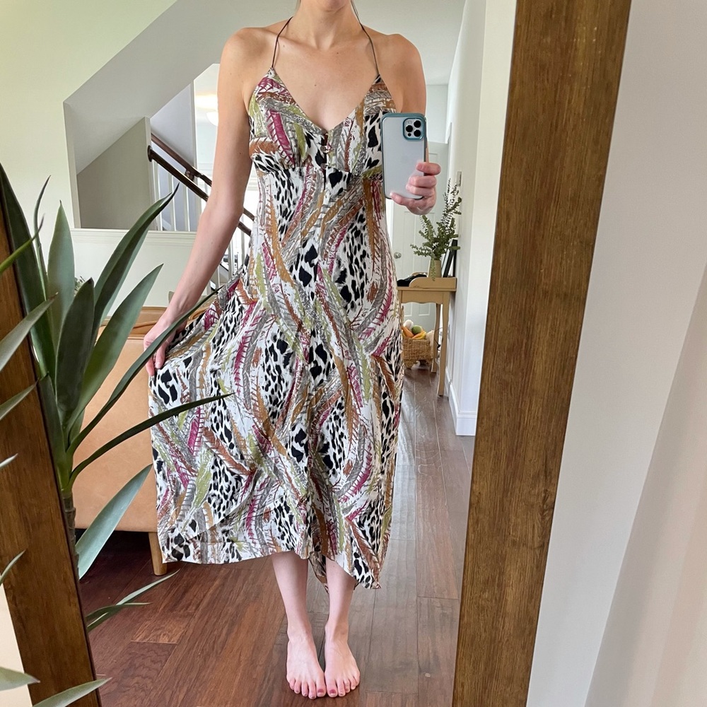 Tribal Pattern Long Dress by Nicole Miller